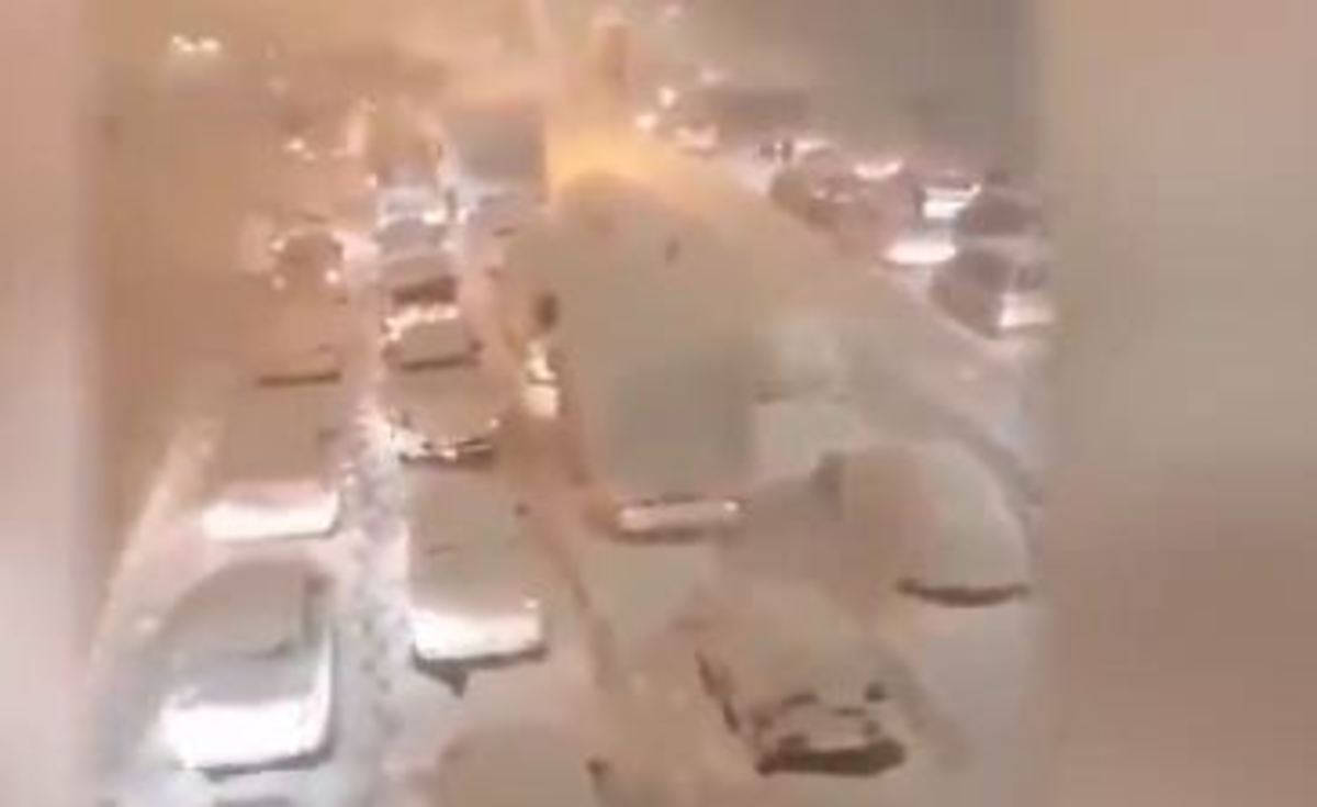 بارش برف سنگین در استانبول (فیلم)