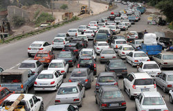 ترافیک سنگین در جاده های شمالی ایران