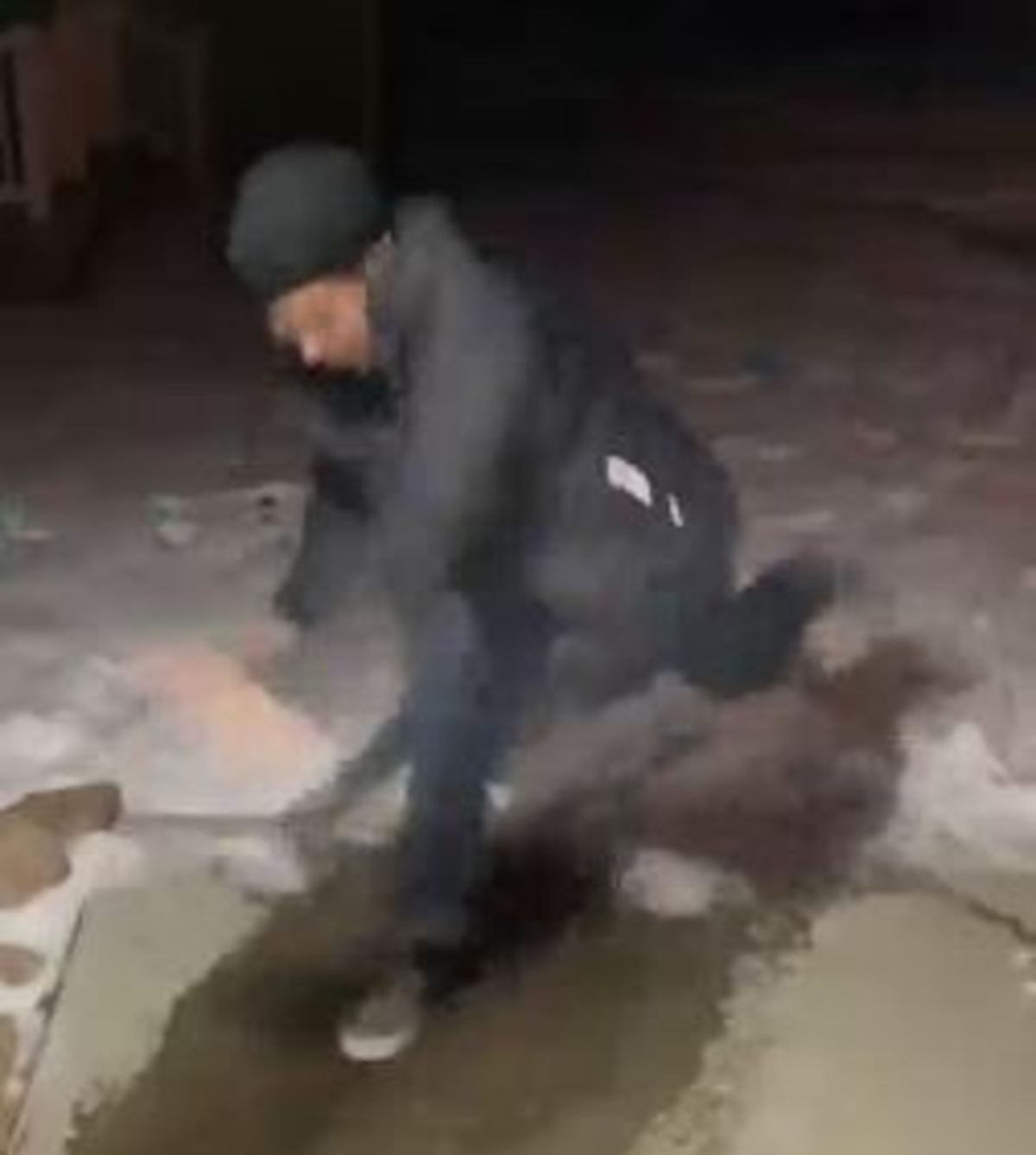 مقاومت برای سر نخوردن روی یخ (فیلم)