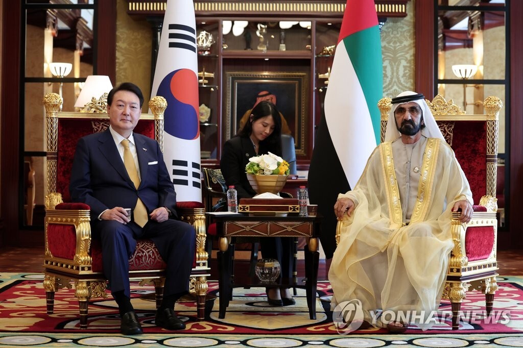 سفر رئیس جمهوری کره جنوبی به امارات (+عکس)