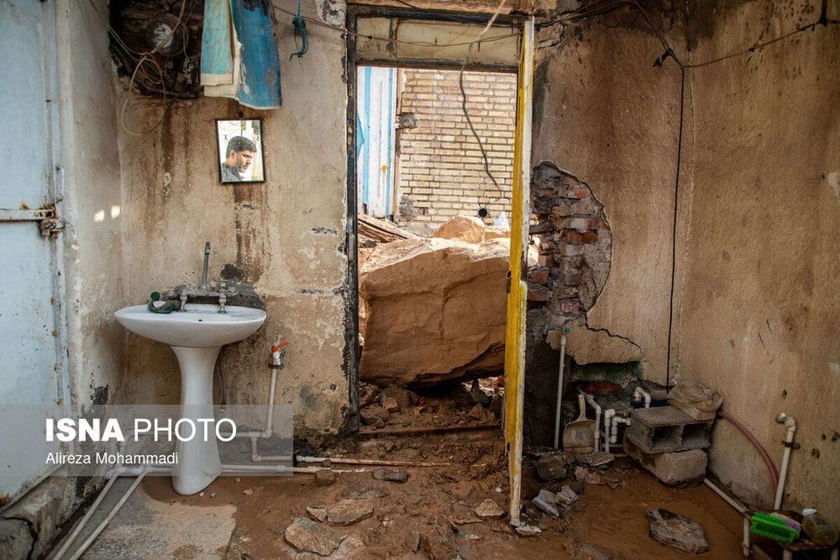 ریزش کوه در خیابان فرعی یکم حصیرآباد اهواز (عکس)