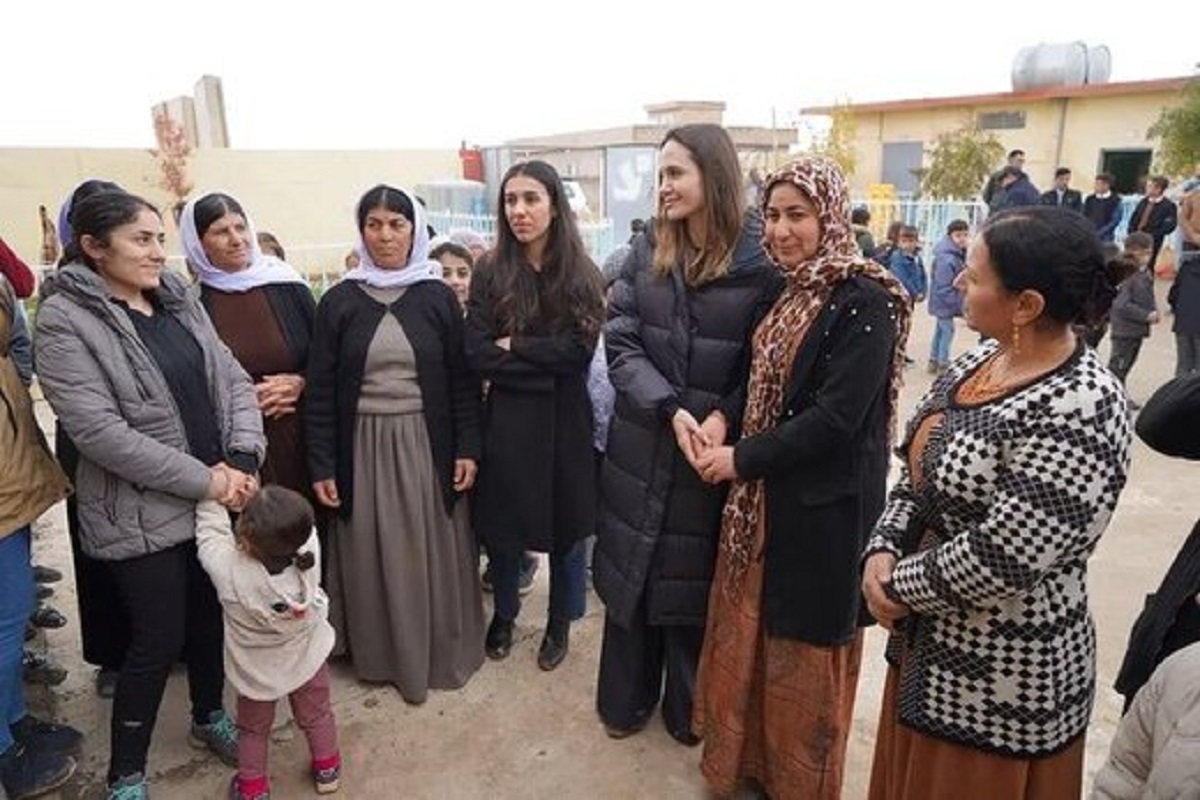 آنجلینا جولی به دیدار بازماندگان ایزدی در سنجار عراق رفت (+عکس)