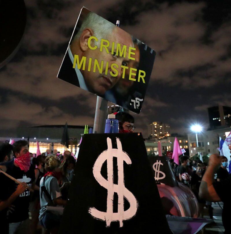 پنجمین هفته تظاهرات بزرگ علیه نتانیاهو در اسراییل (+عکس)