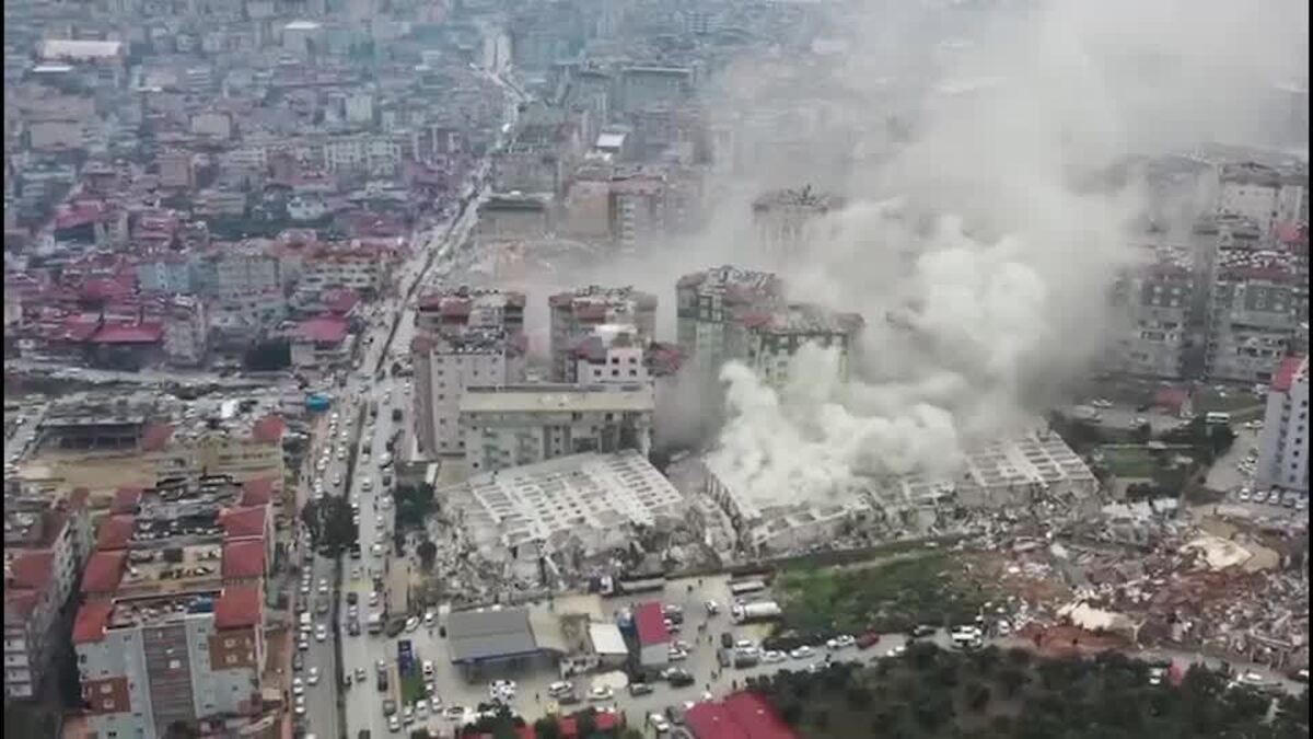 ببینید| تصاویر هوایی از ویرانی‌ زلزله ترکیه