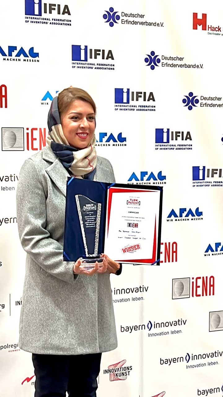 بهاره شریفیون؛ کسب مدال طلا و 2 جایزه ویژه‌ دیگر از نمایشگاه نورنبرگ آلمان، IENA 2022