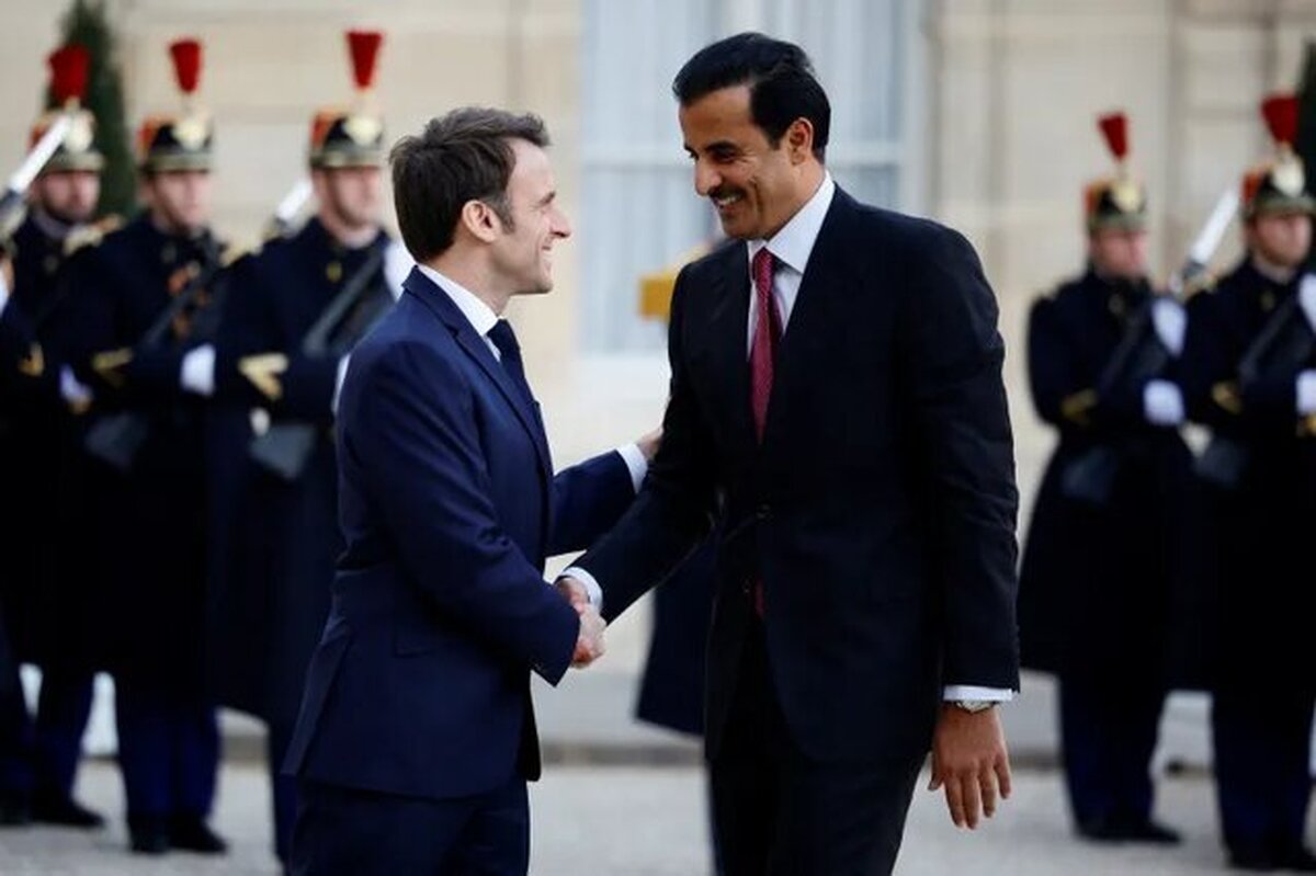 مذاکرات امیر قطر و ماکرون در پاریس