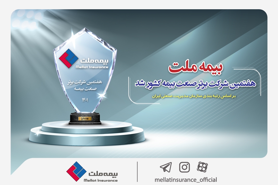 بر اساس رتبهبندی سازمان مدیریت صنعتی ایران؛ بیمه ملت هفتمین شرکت برتر صنعت بیمه کشور شد بر اساس رتبهبندی سازمان مدیریت صنعتی ایران؛ بیمه ملت هفتمین شرکت برتر صنعت بیمه کشور شد