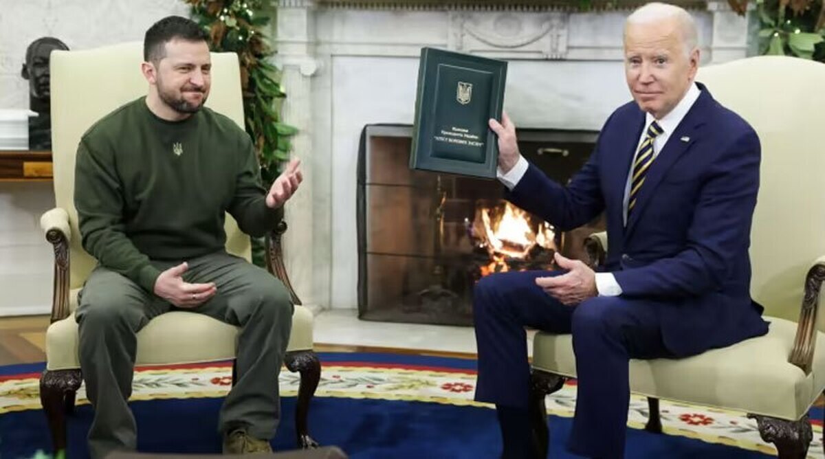 دیدار بایدن و زلنسکی در کی‌یف