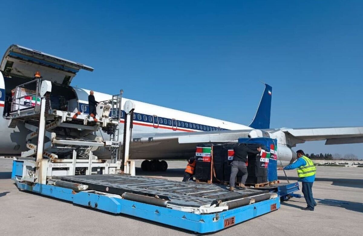 پانزدهمین هواپیمای کمک های ایران به زلزله زدگان سوریه در حلب فرود آمد