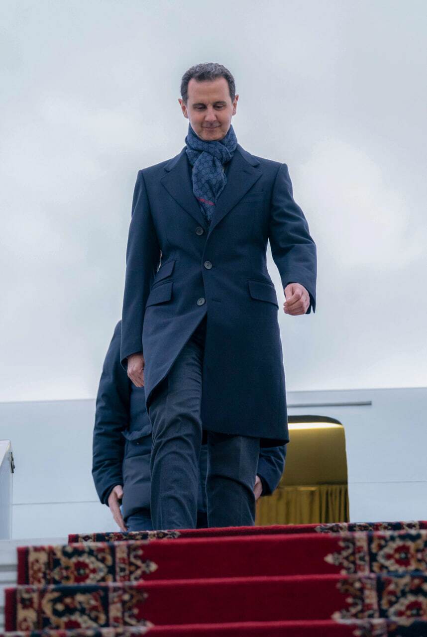 سفر بشار اسد به روسیه / استقبال در فرودگاه (+عکس)