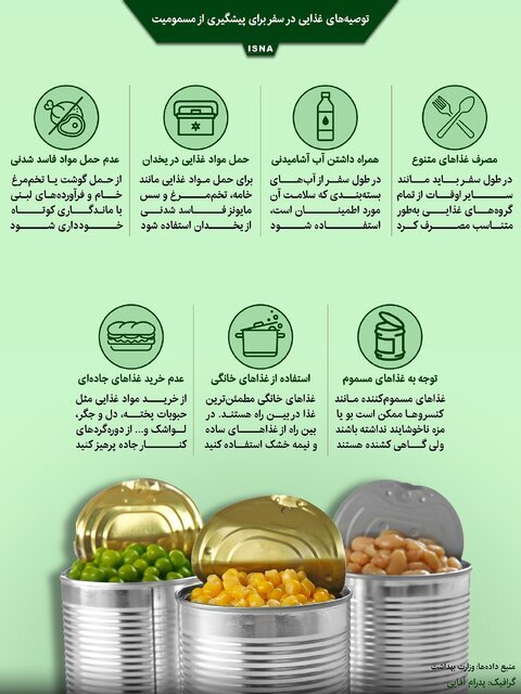 توصیه‌های غذایی که باید برای سفر جدی بگیرید! (اینفوگرافیک)