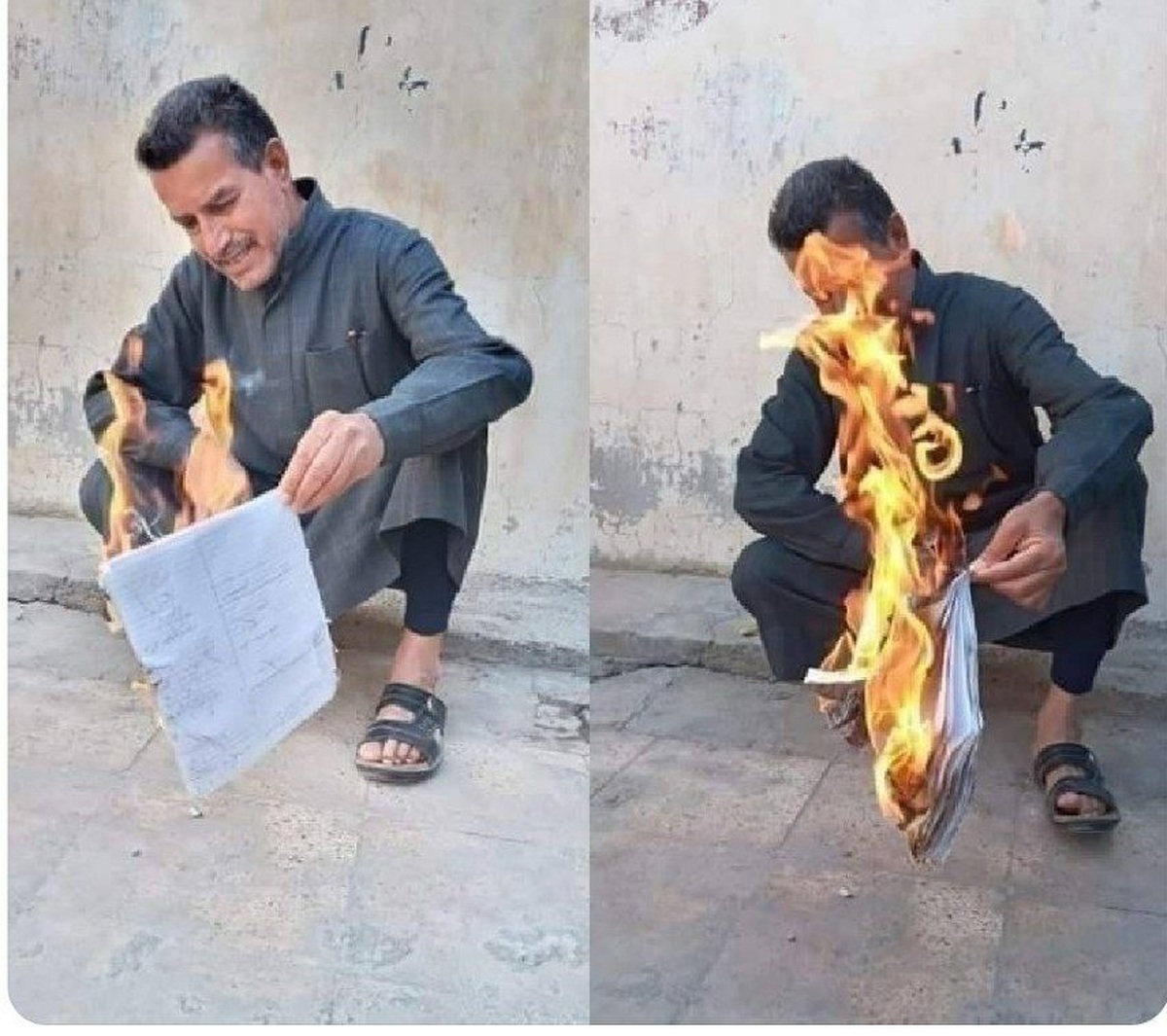 حرکت انسان دوستانه یک کاسب عراقی (عکس)