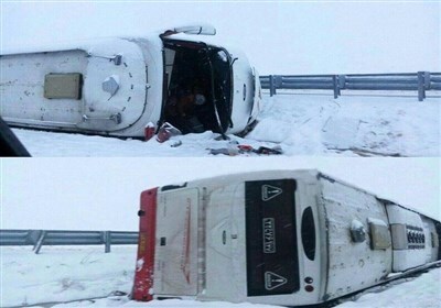 واژگونی اتوبوس اسکانیا در جاده تربت حیدریه ـ مشهد با ۳۲ مصدوم/ حال ۲ نفر وخیم است