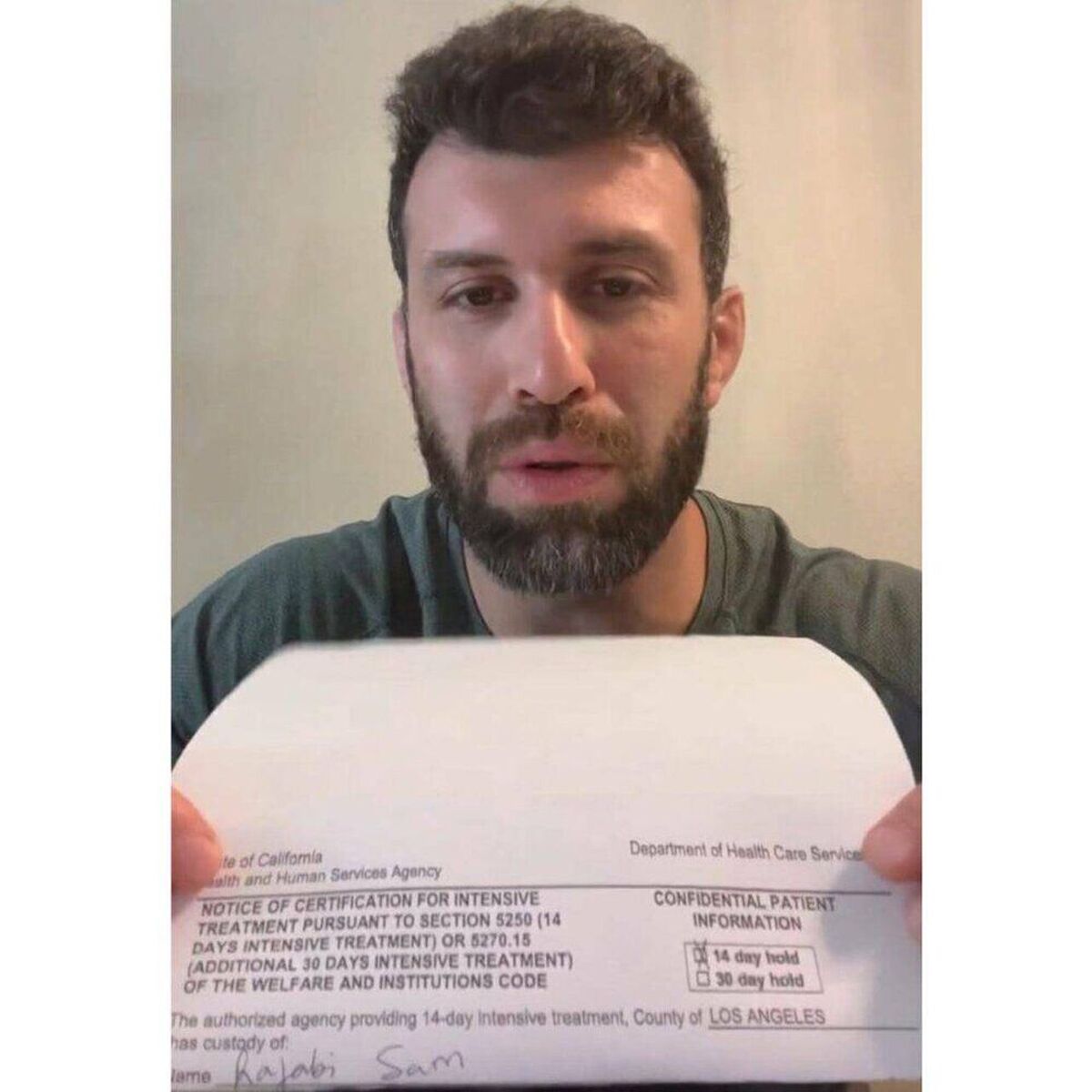 چرا «سام رجبی» در بیمارستان روانی بستری شد؟