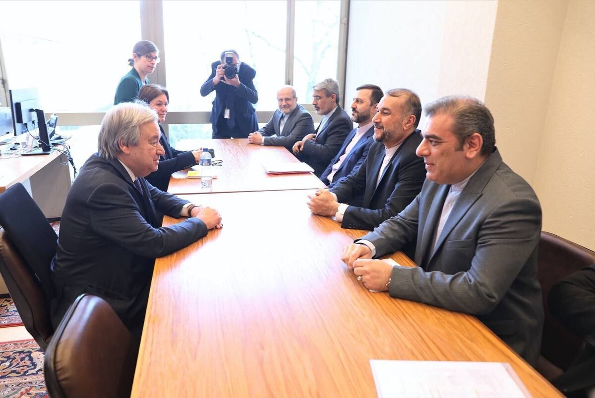 دیدار امیرعبداللهیان و دبیرکل سازمان ملل در ژنو