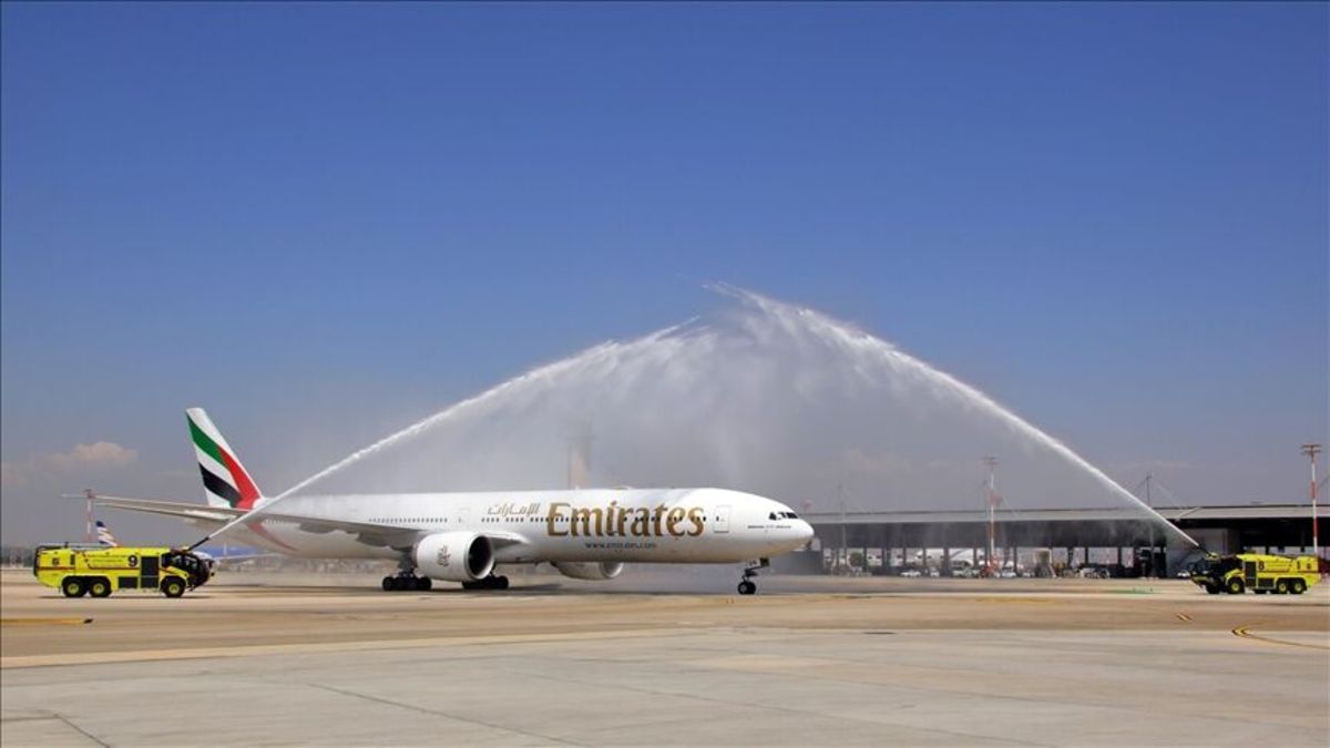 اولین پرواز رسمی هواپیمایی امارات به اسرائیل