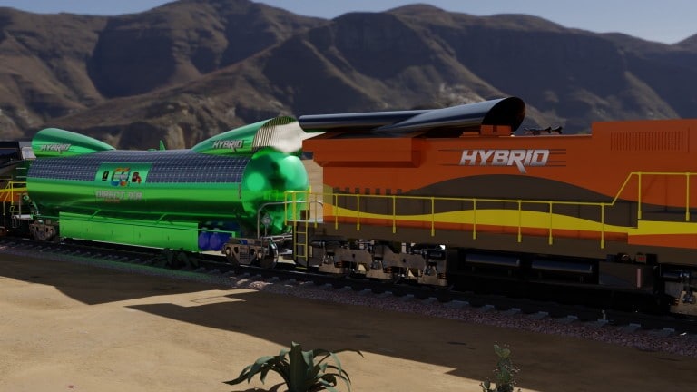 قطار دوستدار محیط زیست می‌تواند با جذب دی‌اکسید کربن هوا را تمیز کند