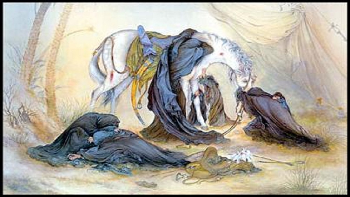 اثر حجمی از نقاشی معروف عصر عاشورا در پلازای میدان ولیعصر (عکس)