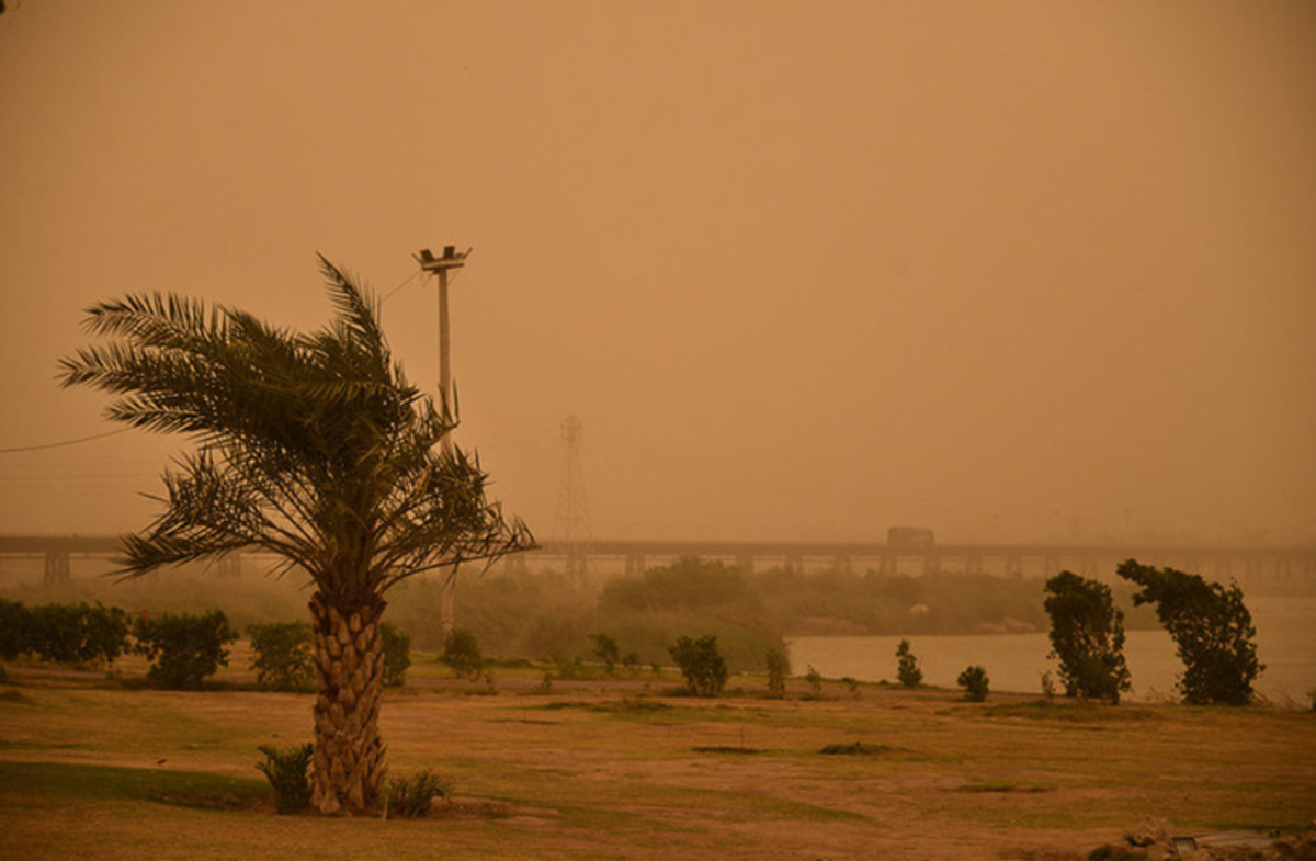 هشدار زرد رگبار و گرد و خاک در خوزستان
