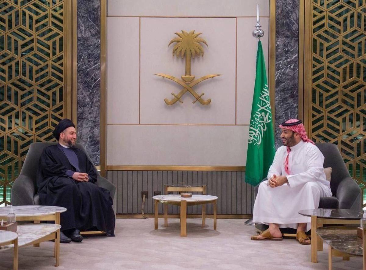 دیدار حکیم با محمد بن سلمان (+عکس) / گفتگو درباره روابط ایران - سعودی و برجام