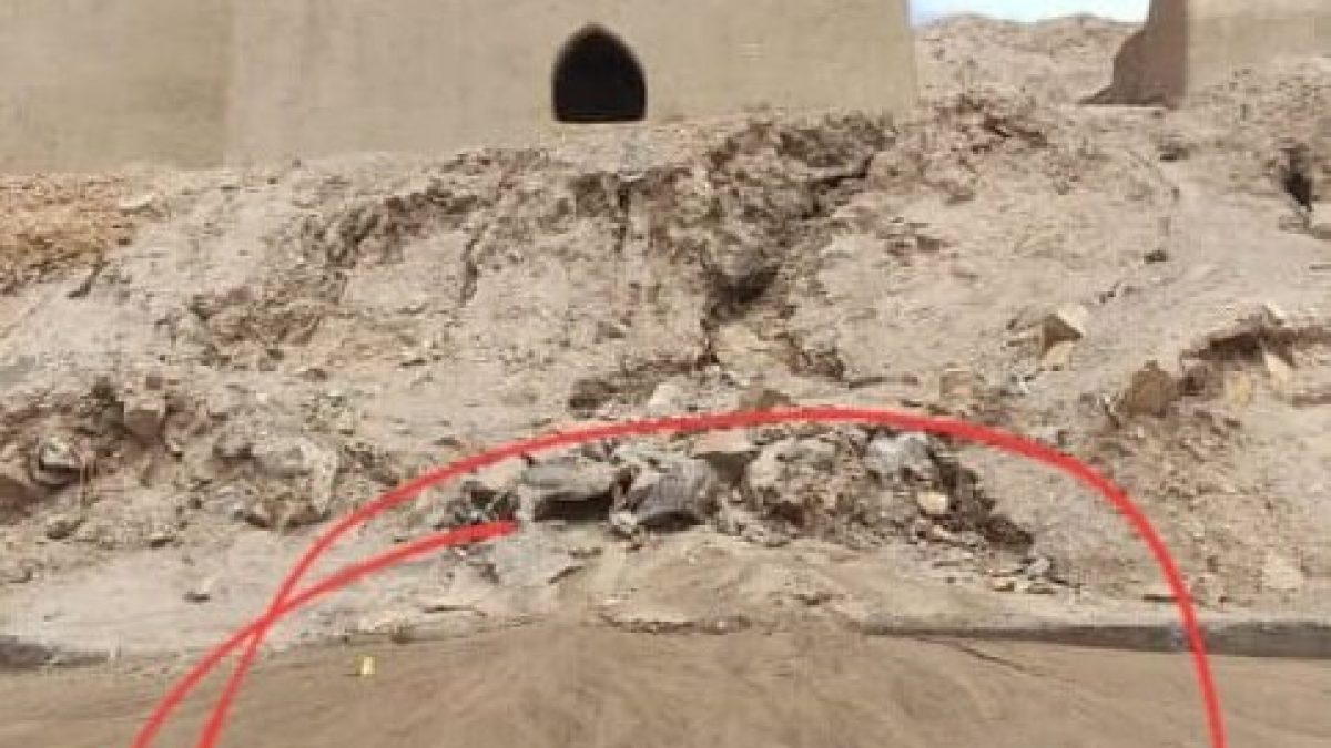 آسیب به ارگ تاریخی «انار» در پی بارش‌ها (+عکس)