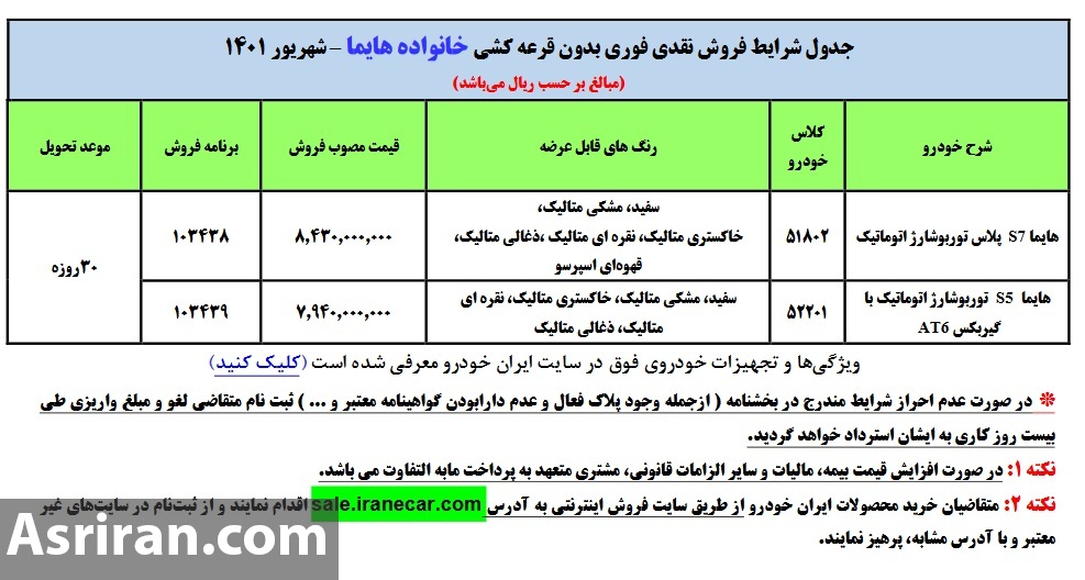 آغاز فروش فوری