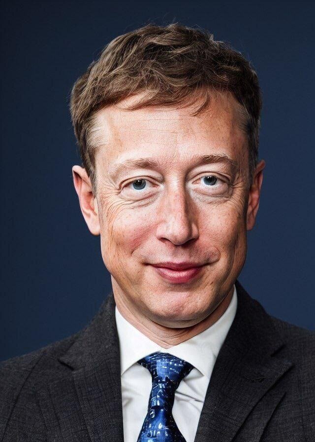 تصویر خروجی هوش مصنوعی، از ترکیب جف بزوس، ایلان ماسک، زاکربرگ و بیل گیتس