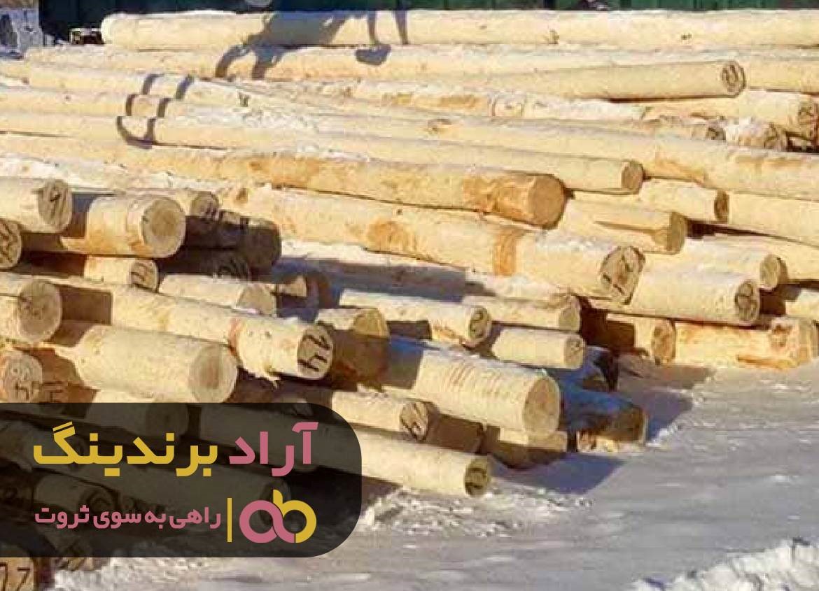 چوب روسی گرد سفید رنگ شده