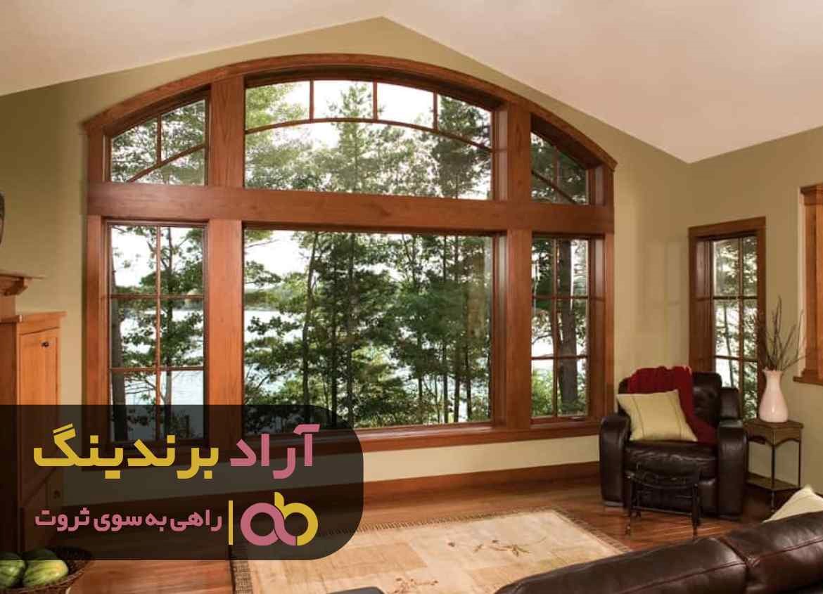 قیمت پنجره چوبی مدرن ضد آب