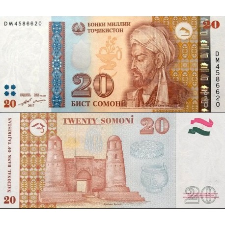 تصویر ابنسینا بر اسکناس ۲۰سامانی در تاجیکستان تصویر ابنسینا بر اسکناس ۲۰سامانی در تاجیکستان