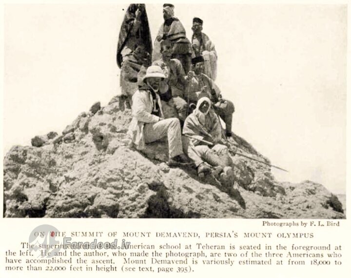 کوهنوردان دوره قاجار در قله دماوند