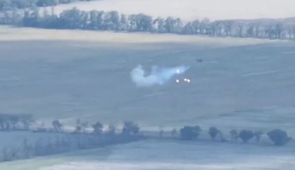 ببینید| سرنگونی هلی‌کوپتر روسی توسط اوکراین