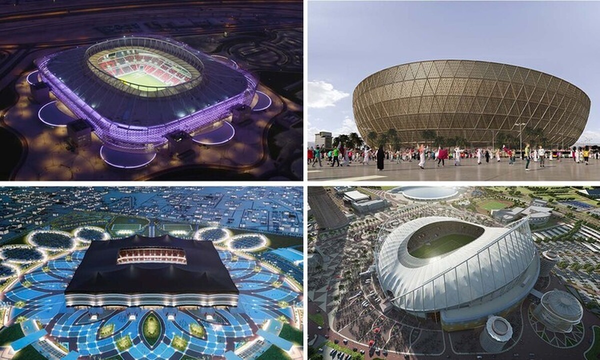 ببینید| استادیوم‌های ورزشی با شکل و شمایلی عجیب که برای جام جهانی قطر ساخته شده‌اند