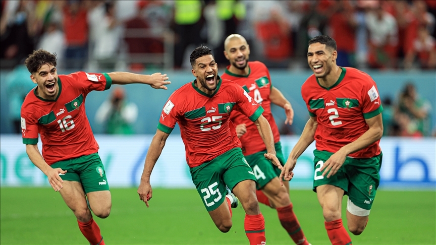 شادی مراکشی ها بعد از پیروزی تاریخی در جام جهانی (+عکس)