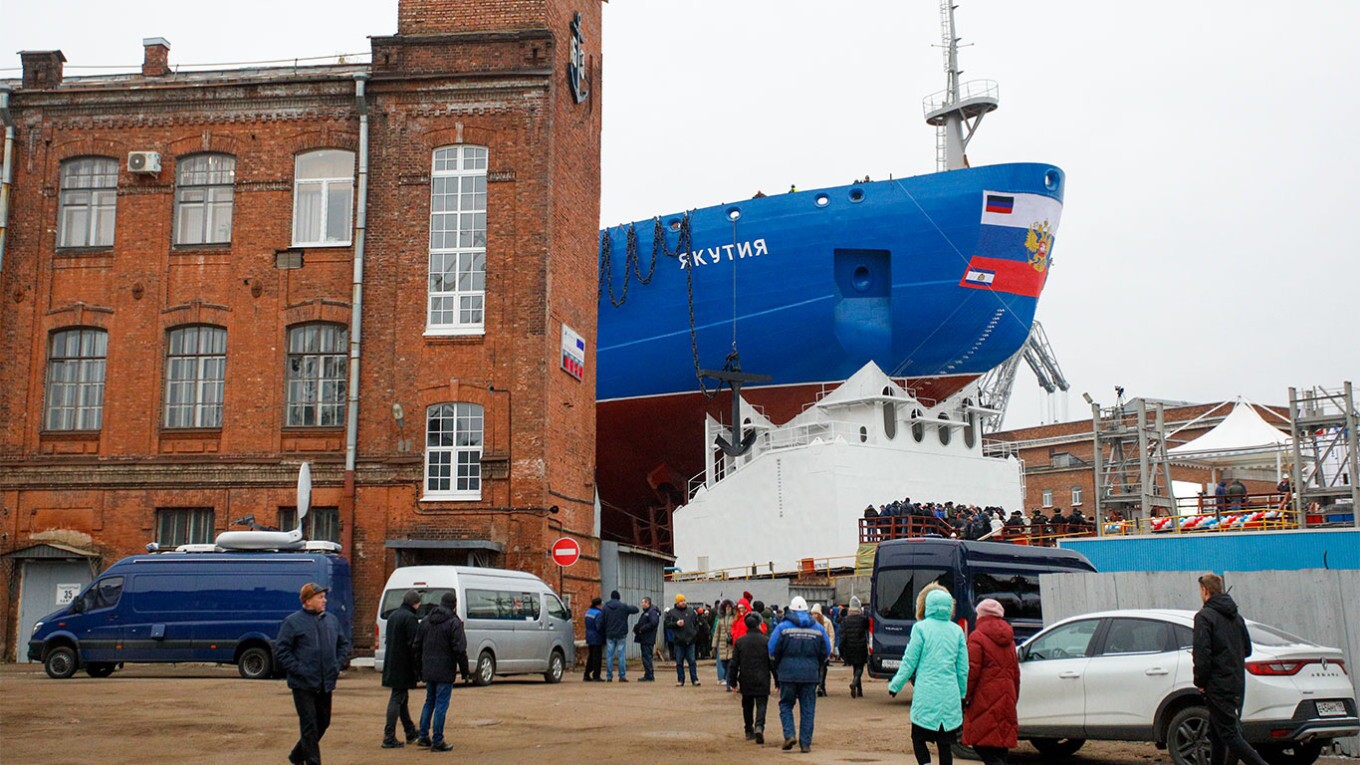 رونمایی از کشتی جدید یخ شکن هسته ای روسیه