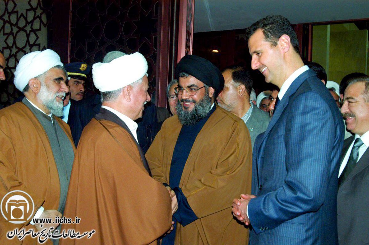 عکسی از هاشمی رفسنجانی، سیدحسن نصرالله و بشار اسد؛ حدود 30سال قبل 2