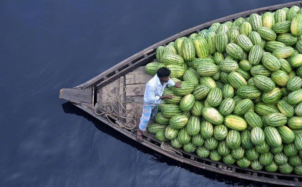 بازار تابستانی هندوانه در بنگلادش (عکس)