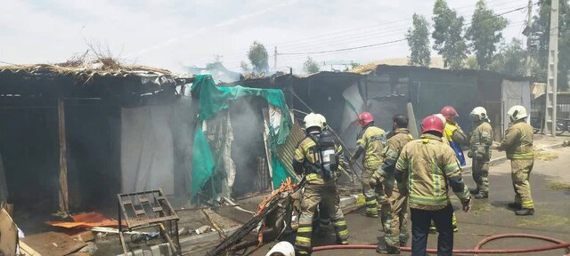 آتش‌سوزی در بازار گل/ هشدار آتش‌نشانی درباره ایمنی بازارگل امام‌رضا