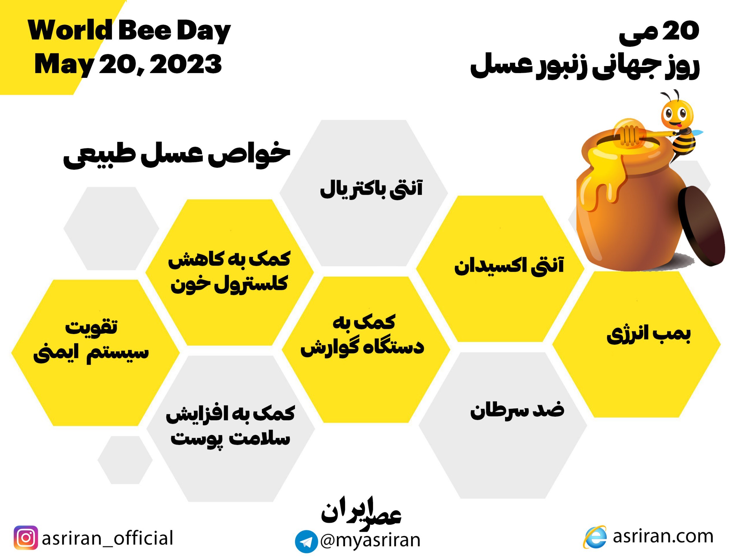 20 می، روز جهانی زنبور عسل (اینفوگرافیک)