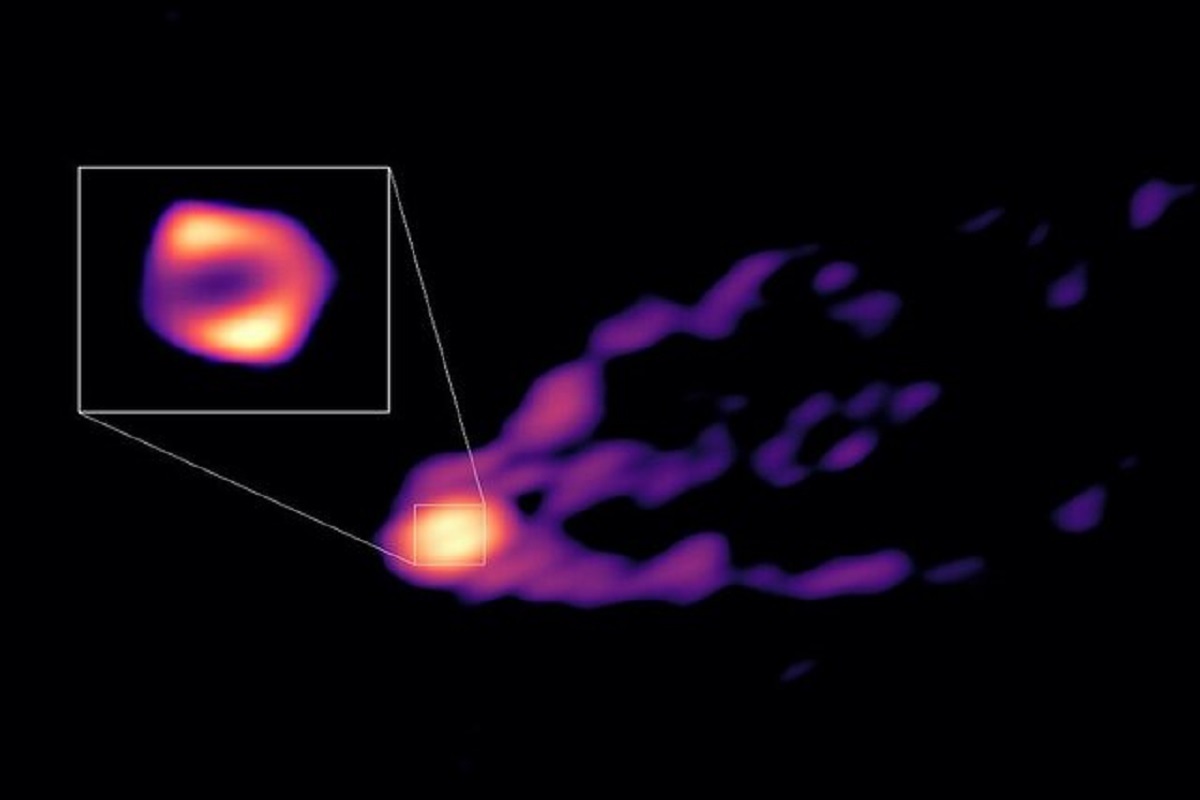 ثبت اولین تصویر مستقیم از سیاه‌چاله ای در قلب کهکشان مسیه در حال پرتاب فواره ای قدرتمند (+ عکس)