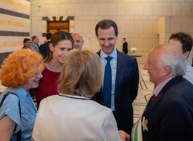 لباس همسر بشار اسد در دیدار رسمی (عکس)