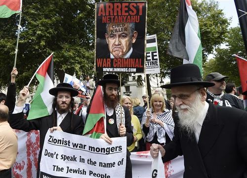 تظاهرات مخالفان نتانیاهو در لندن