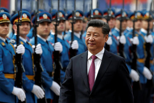 مراسم استقبال رسمی از رییس جمهور چین در بلگراد صربستان