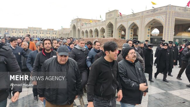 تشییع شهرام عبدلی در حرم رضوی