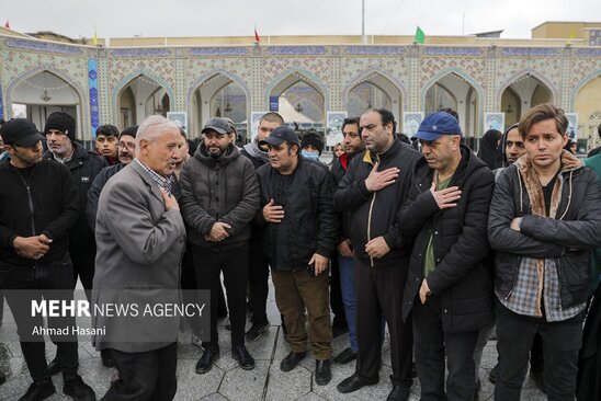 تشییع شهرام عبدلی در حرم رضوی