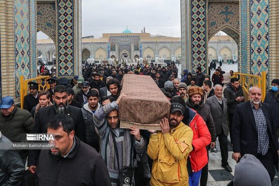 تشییع شهرام عبدلی در حرم رضوی