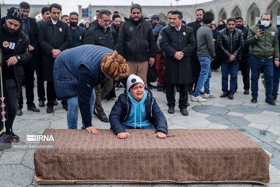 تشییع شهرام عبدلی در حرم رضوی