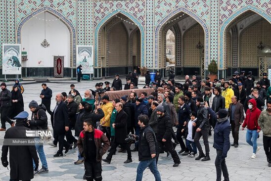 تشییع شهرام عبدلی در حرم رضوی