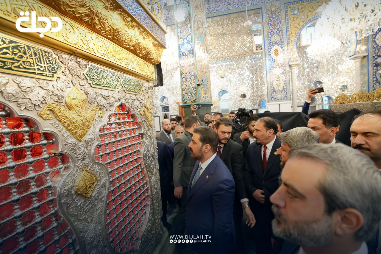 زیارت حرم حضرت زینب در دمشق توسط علی الزیدی نخست وزیر عراق