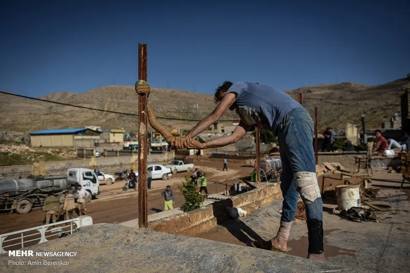 امداد رسانی به سیل زدگان محله سعدی شیراز